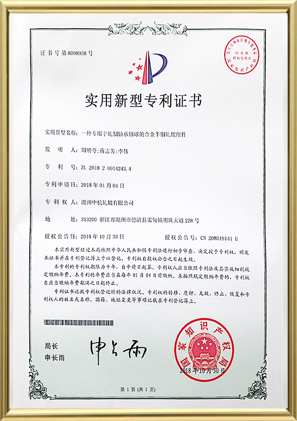 Certificat de brevet de modèle d'utilité